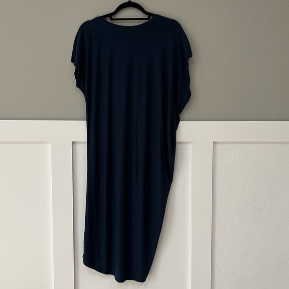 Athleta Draped Crew Dress in Constellation Blue - Picture 3 of 4